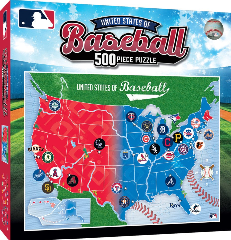 United States of Baseball MLB Map Puzzle - 500 Piece