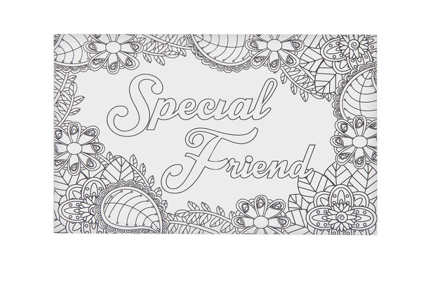WAMA Coloring Post Card - Special Friend