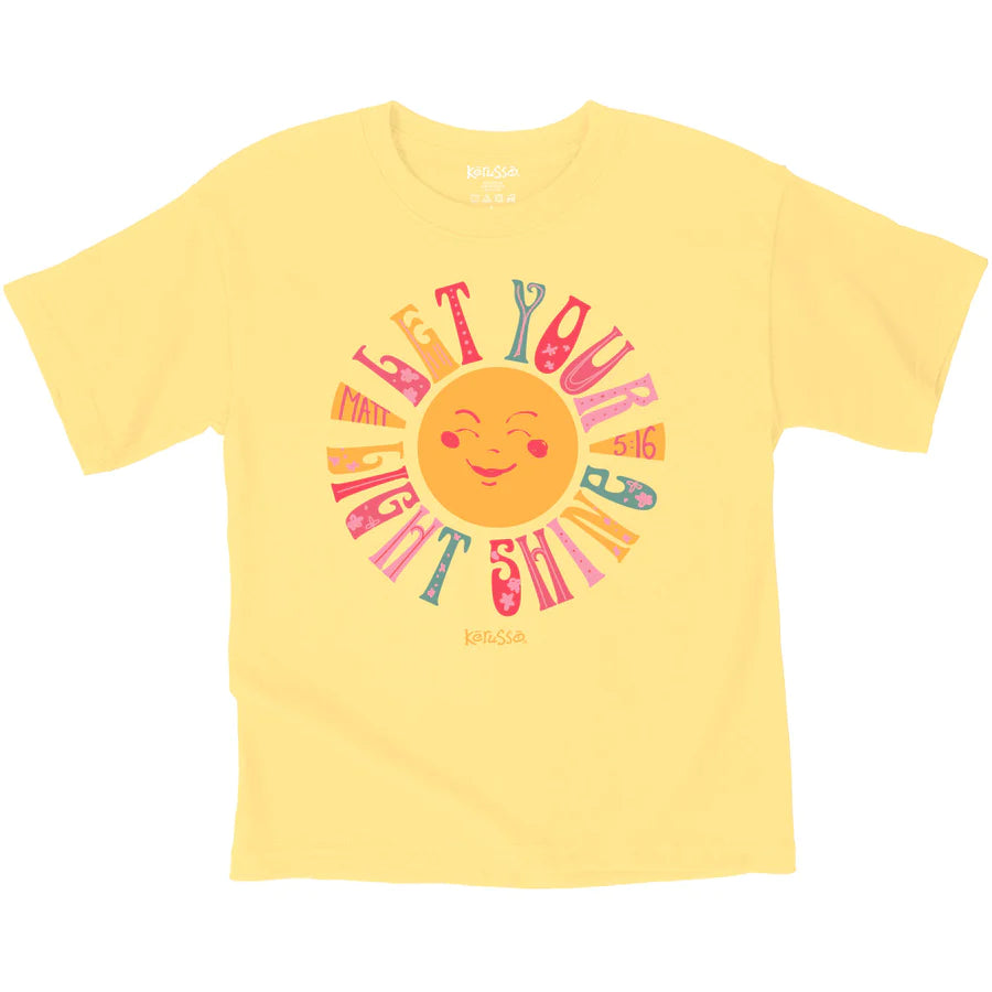 Girl's Youth Let Your Light Shine Short Sleeve T-Shirt