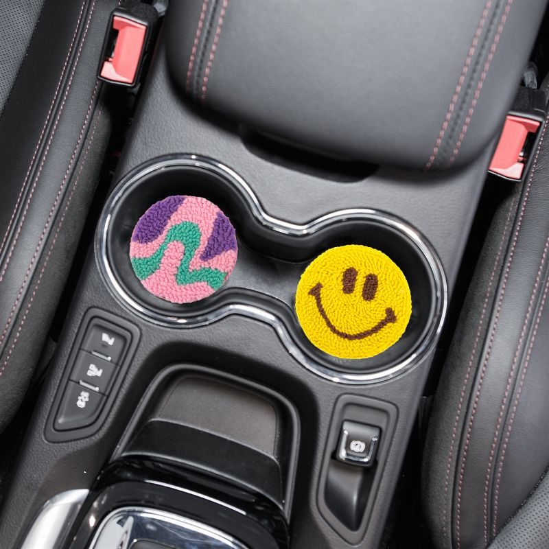 Simply Knit Groovy Car Coaster