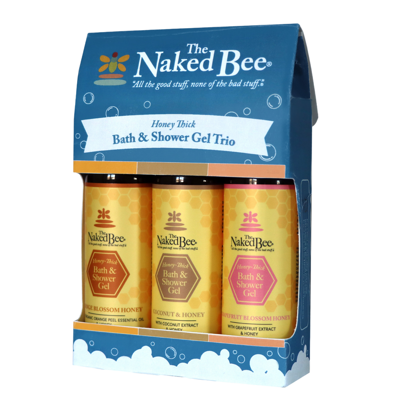 The Naked Bee Honey-Thick Bath & Shower Gel Trio