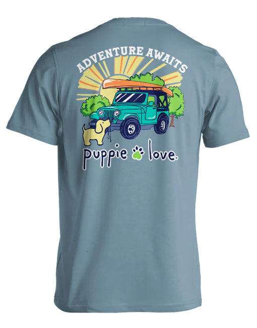 Adventure Awaits Pup Short Sleeve T-Shirt
