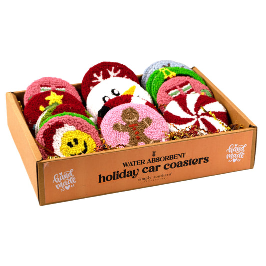 Simply Knit Christmas Car Coasters