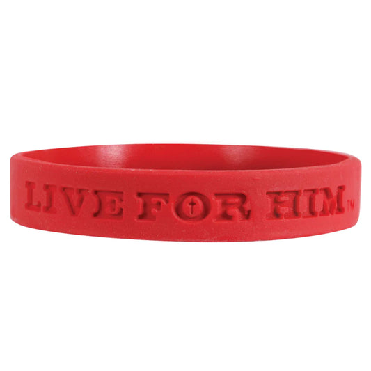 Live For Him Rubber Wristband