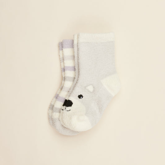 Warmies Marshmallow Bear Crew Sock Set