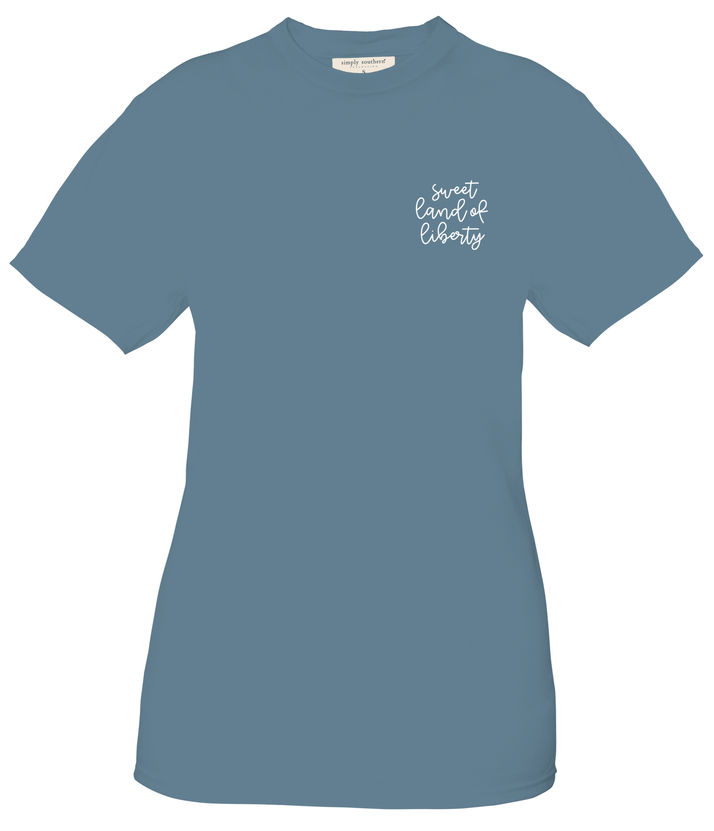 Girls Youth Knit Flag Short Sleeve T-Shirt