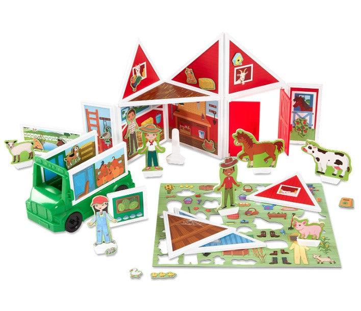 Magnetivity Magnetic Tiles Building Play Set – On the Farm