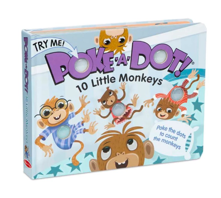 Poke-A-Dot: 10 Little Monkeys Board Book