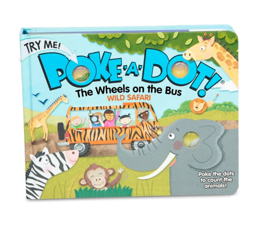 Poke-a-Dot: The Wheels on the Bus Wild Safari Board Book
