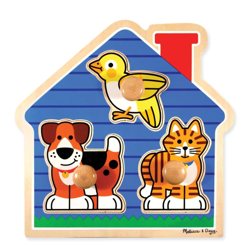 Jumbo Knob Puzzle: House Pets