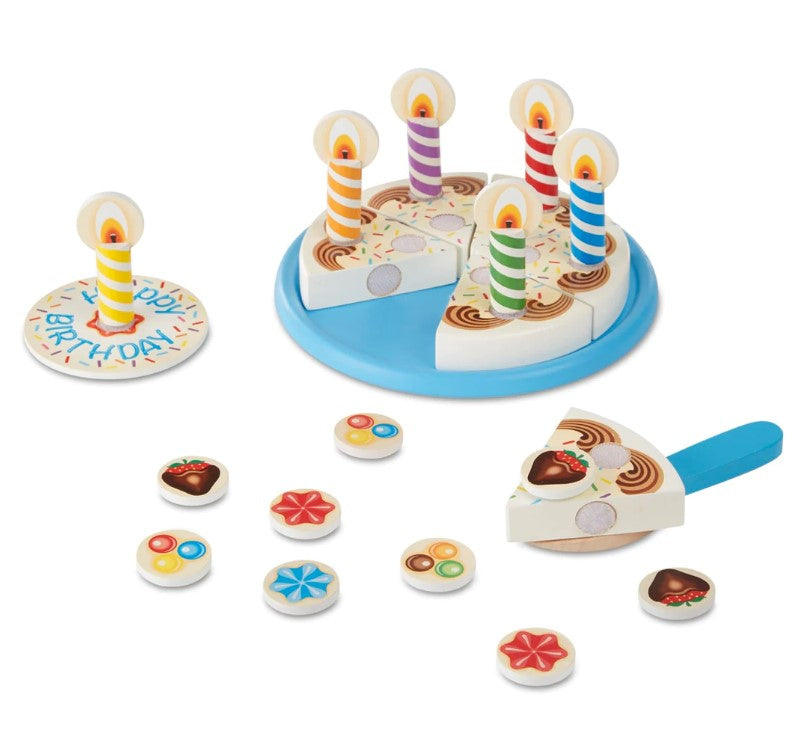Birthday Cake Play Set - Wooden Play Food