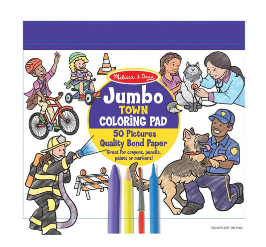 Jumbo Coloring Pad - Town