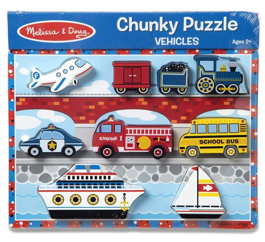 Chunky Puzzle: Vehicles -9 Pieces