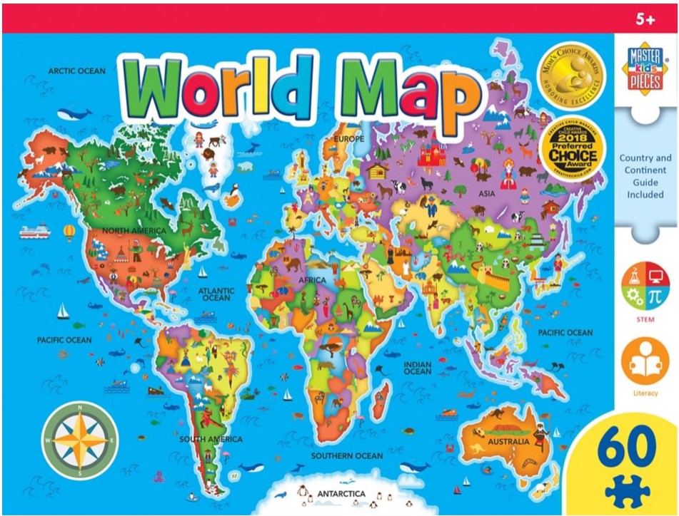 "World Map" - 60 Piece Puzzle