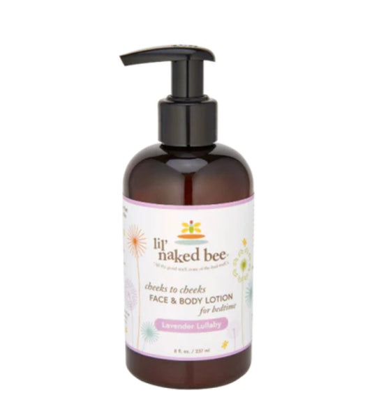 Lil' Naked Bee 8 oz. Lavender Lullaby Cheeks to Cheeks Face & Body Lotion