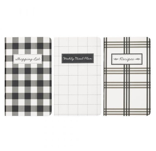 Kitchen Planner Trio Set - Black & White Checkered