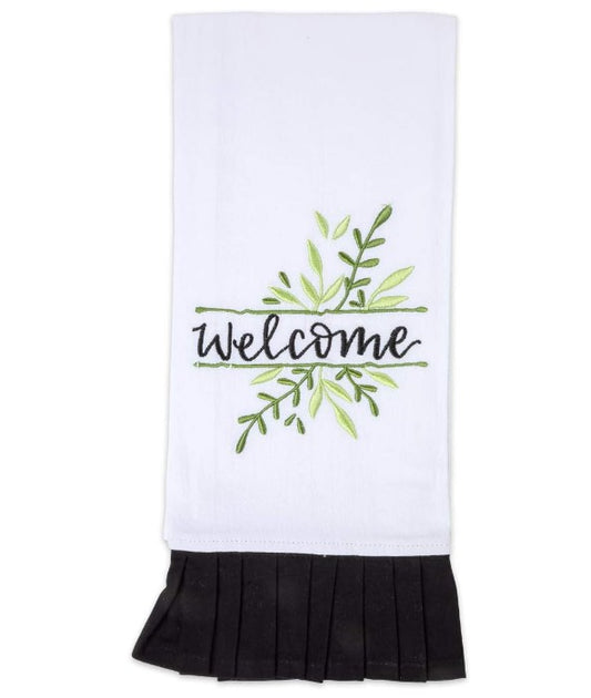 Tea Towel - Welcome Embroidered
