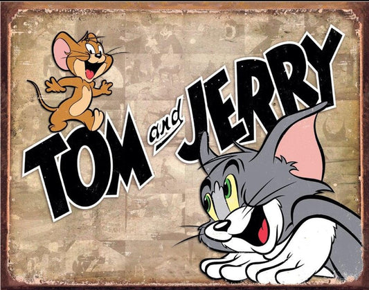 Tom & Jerry Retro Panels Sign