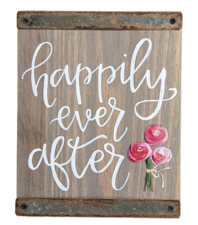 Happily Ever After Block Sign