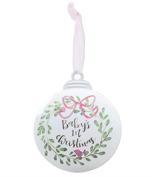 Ornament - Baby's 1st Christmas Pink