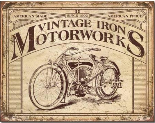 Vintage Iron Motorworks Sign