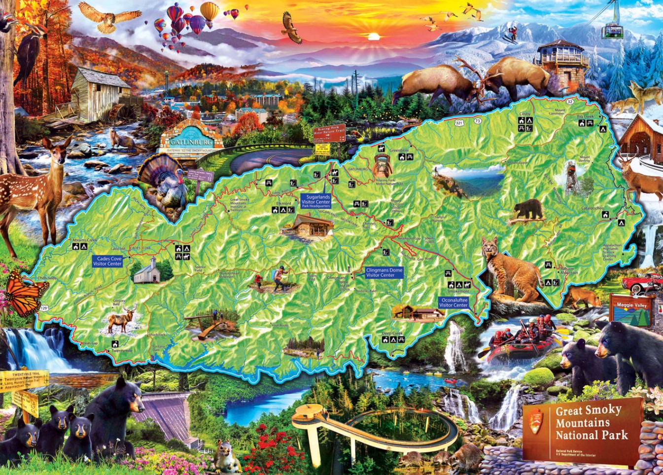 Great Smoky Mountains National Park - 1000 Piece Puzzle