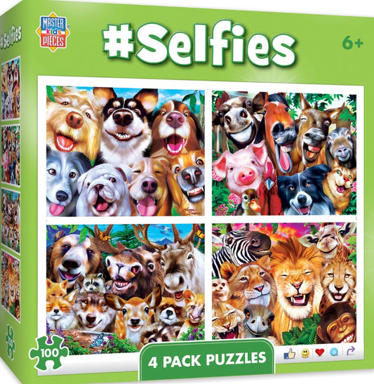 "Selfies" 4 Pack - 100 Piece Puzzle