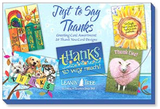 Leanin Tree Card Assortment - Just To Say Thanks
