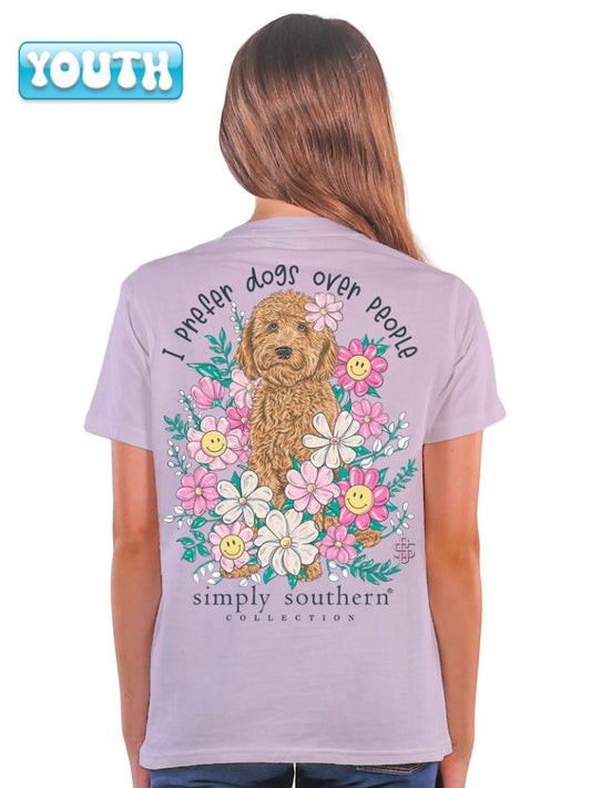 Girls Youth Dogs Over People Short Sleeve T-Shirt