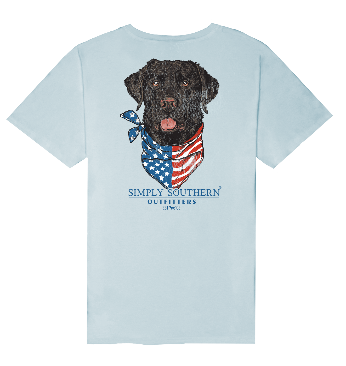 Boys Youth USA Dog Short Sleeve T-Shirt
