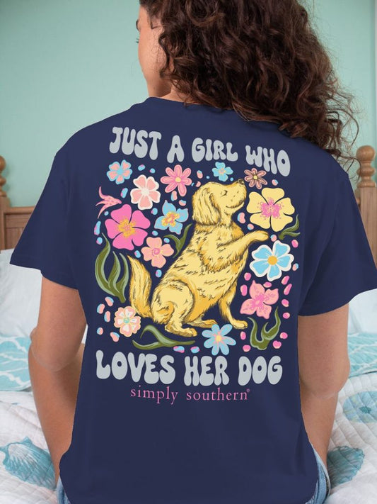 Women's Girl Who Loves Her Dog Short Sleeve T-Shirt