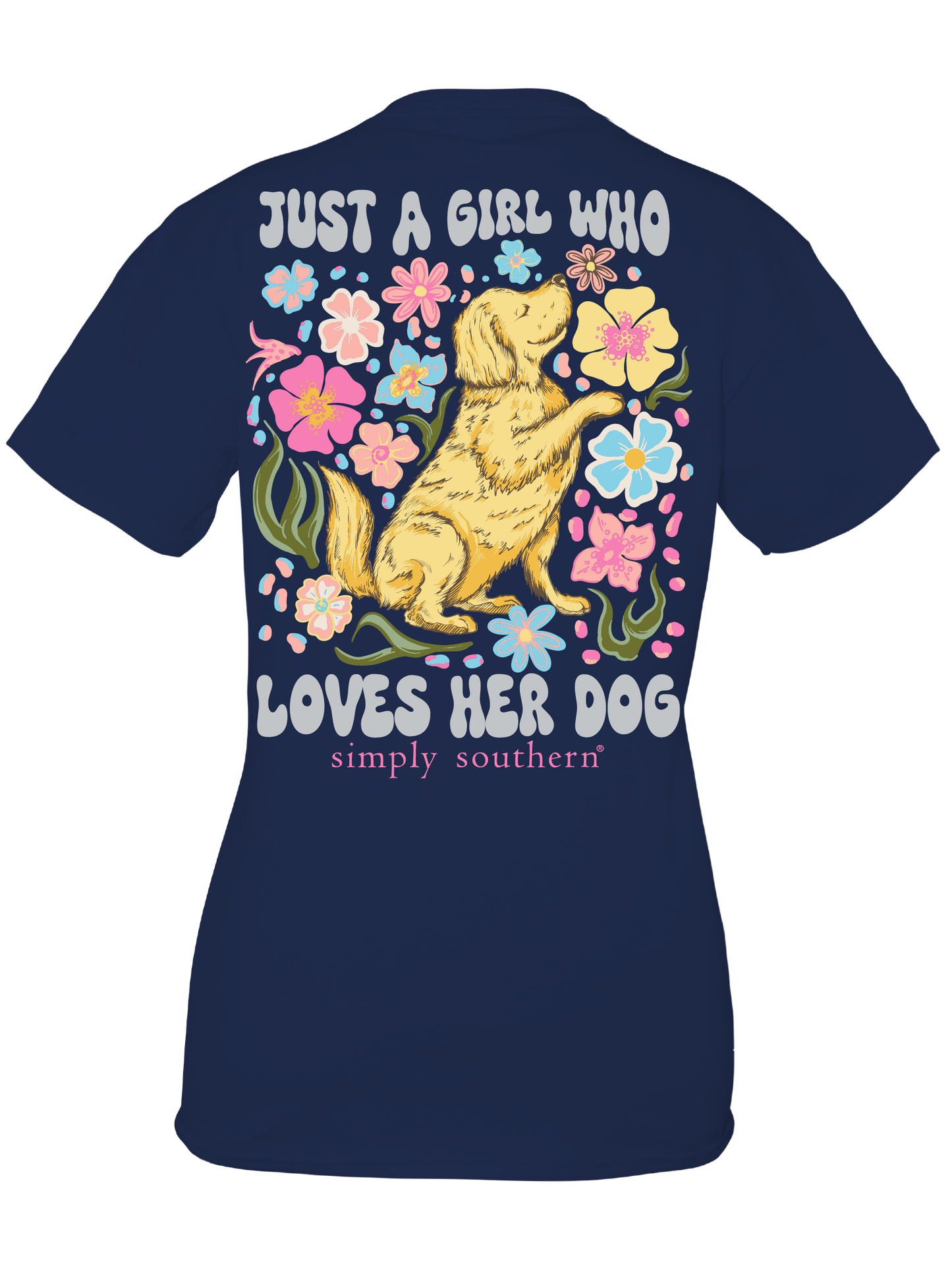 Girls Youth Girl Who Loves Her Dog Short Sleeve T-Shirt