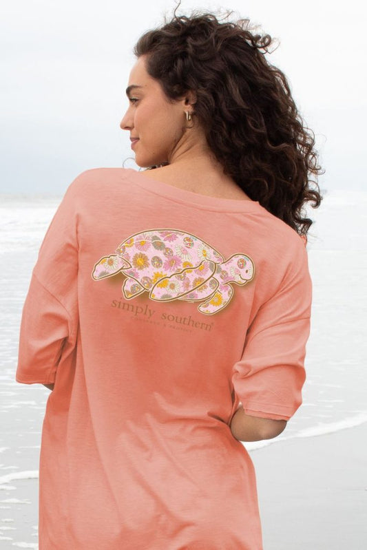 Women's Flower Turtle (Turtle Tracking) Short Sleeve T-Shirt