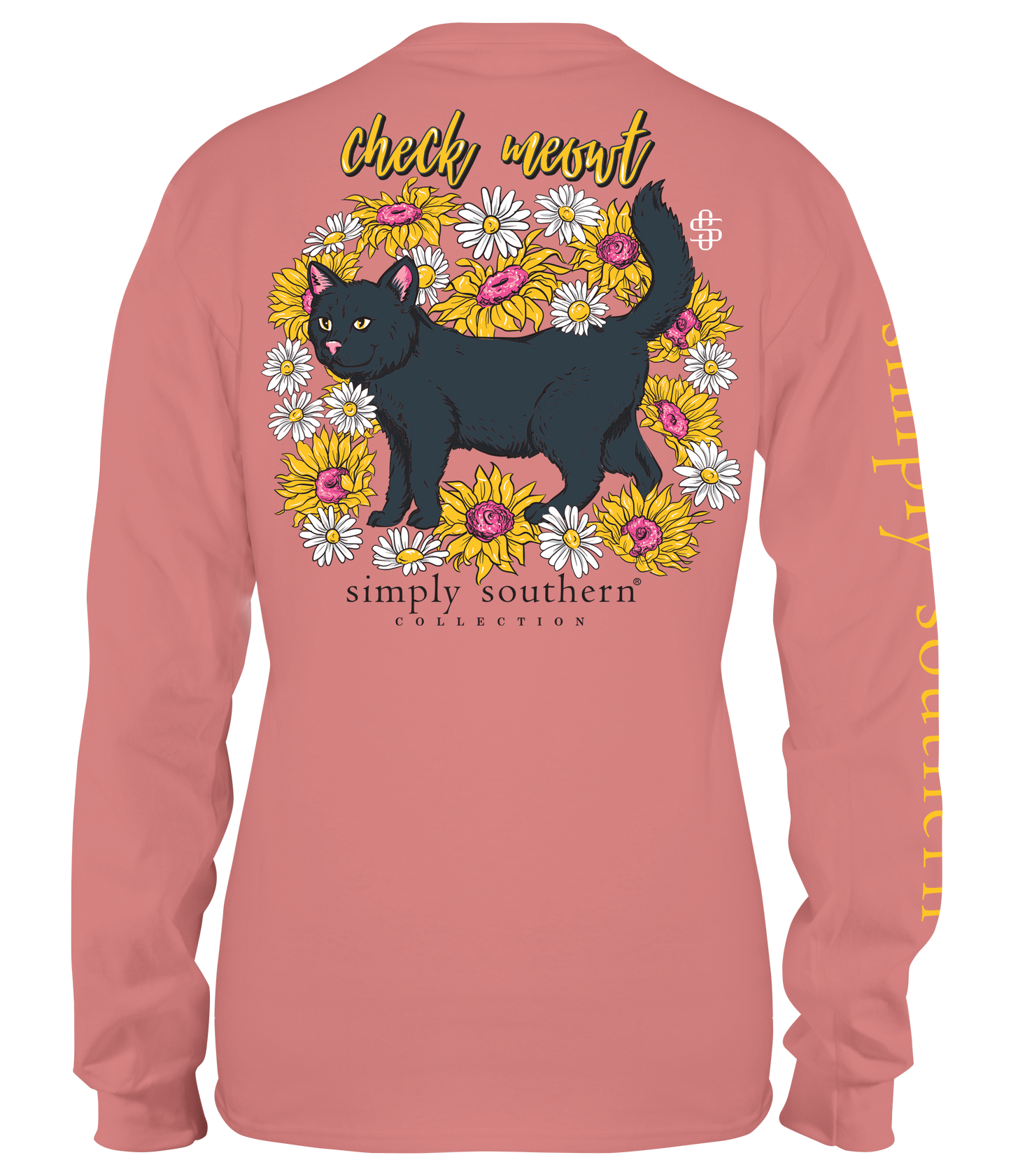 Girls Youth Cat Long Sleeve T-Shirt