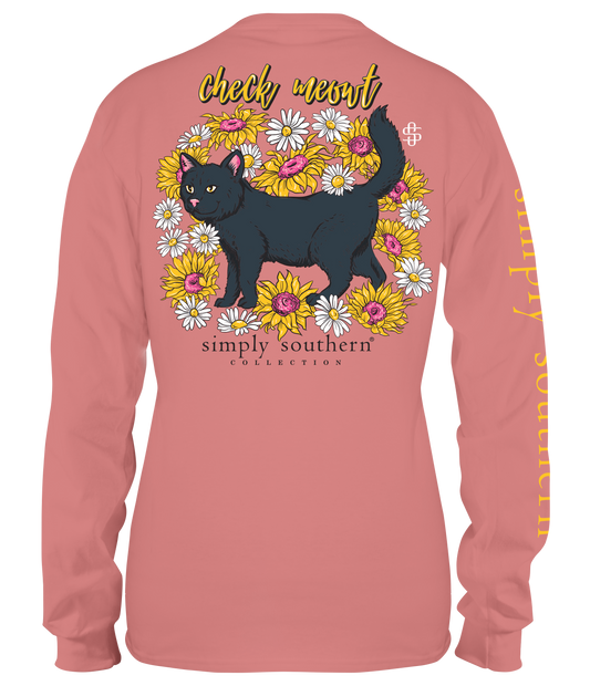 Girls Youth Cat Long Sleeve T-Shirt